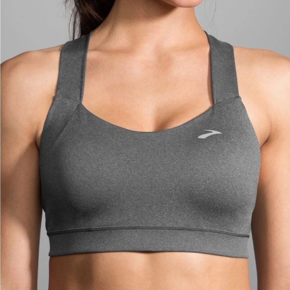 Brooks Charcoal Gray Supportive Sports Bra